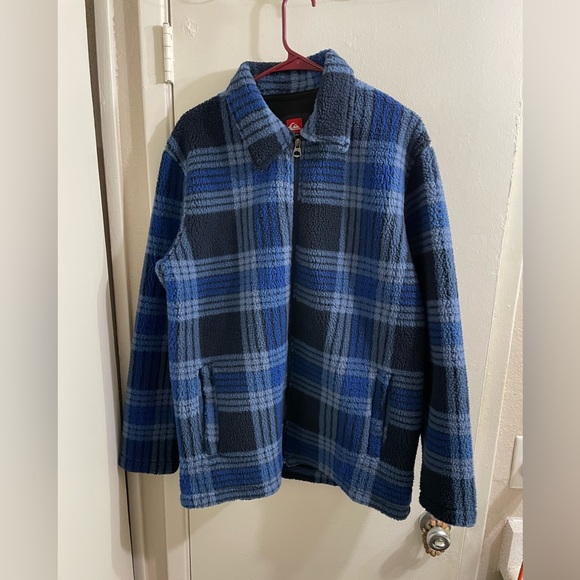Quiksilver Men's Blue Plaid Jacket Total Eclipse Mens Size Small NWT Winter Wear - Picture 2 of 12